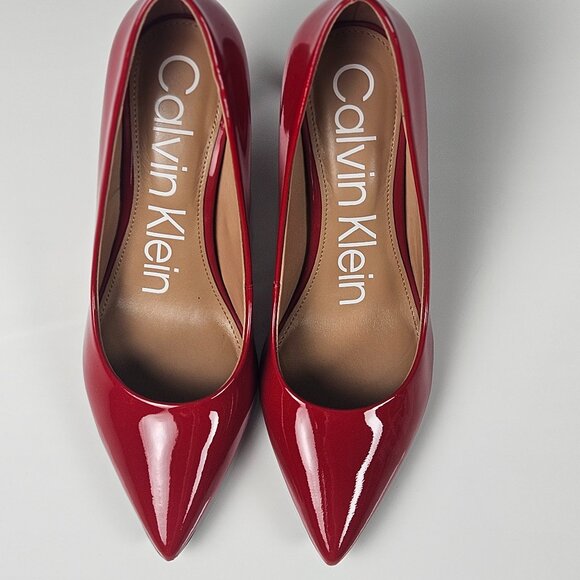 Calvin Klein Women's Gayle 2 Pump Red Shiny - Picture 10 of 16